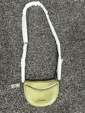 Michael Kors Dover Half Moon Crossbody Light Sage (NWT)